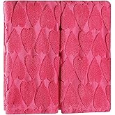 Quera 2 Pack Heart Valentine's Day Hand Towels Pale Red Bathroom Decorative Towels Set for Drying, Cleaning, Cooking, Holiday 13.7'' x 29.5''