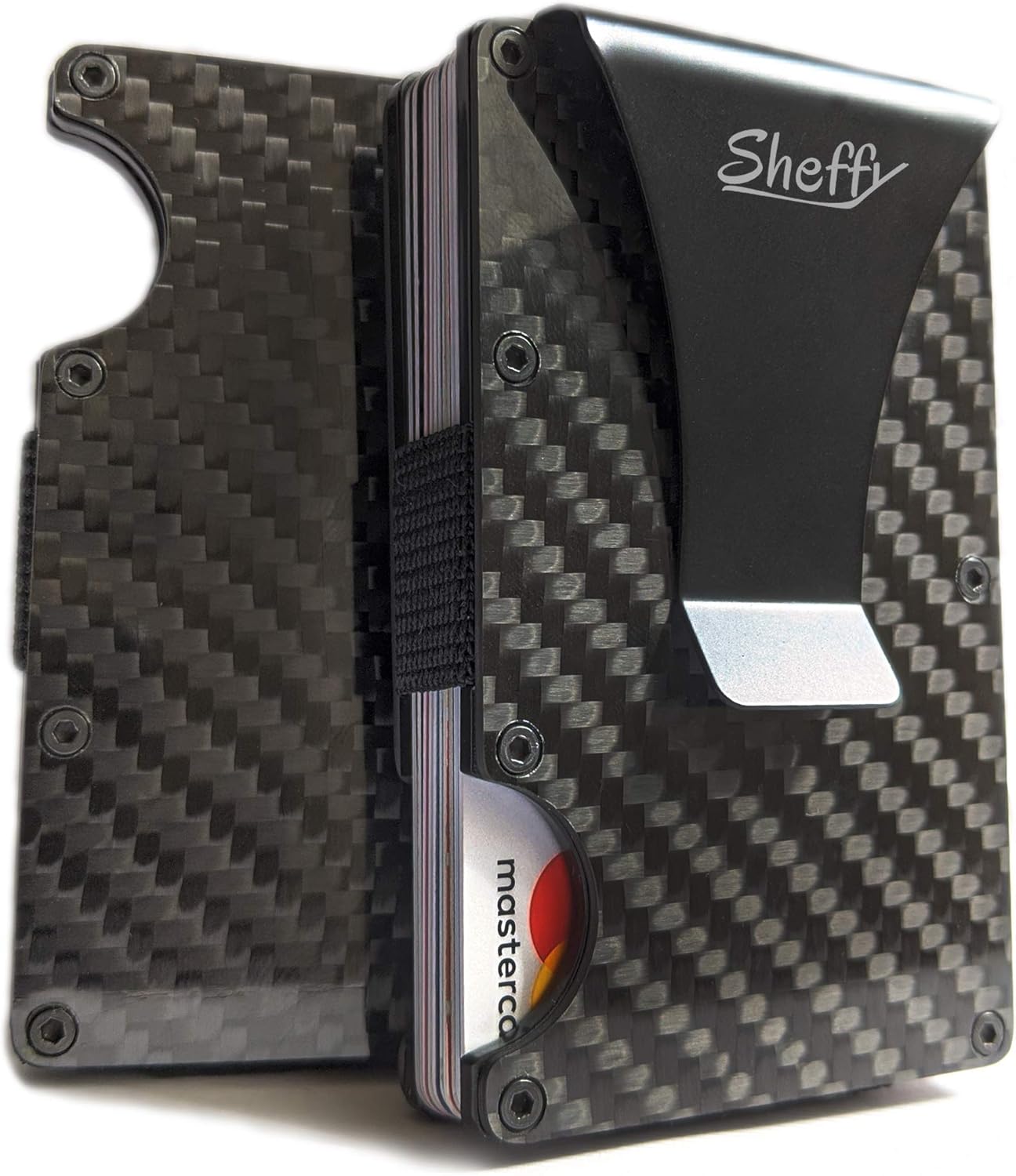 Minimalist Carbon Fiber Wallet Money Clip Metal Slim Card Holder