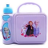 Disney Frozen 2 Combo Water Bottle Lunch Box, 5.8" X 2.9" X 5.3" Purple, Multicolor