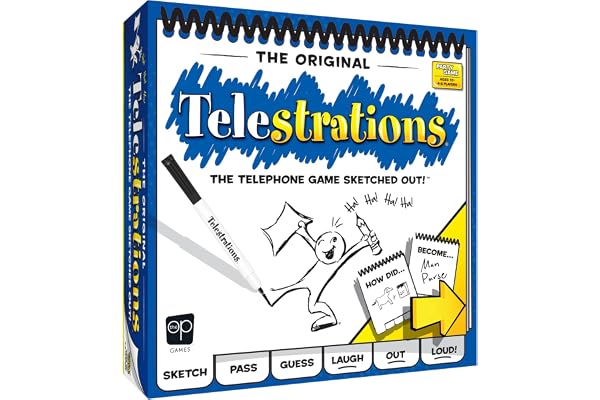 Telestrations Original 8-Player | Family Board Game | A Fun Game for Kids and Adults | Game Night Just Got Better | The Telep