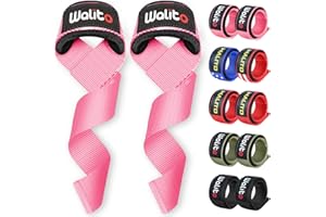 WALITO Gym Weight Lifting Straps - 24" Wrist Wraps Wrist Straps for Weightlifting Men & Women, Home Gym Deadlift Straps with Thick Protection Pad for Strength Training, Powerlifting, Dumbbell Workout