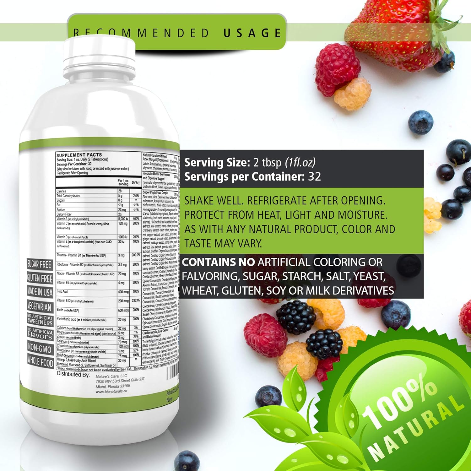 Bio Naturals Liquid Multivitamin for Men & Women with 200+ Nutrients