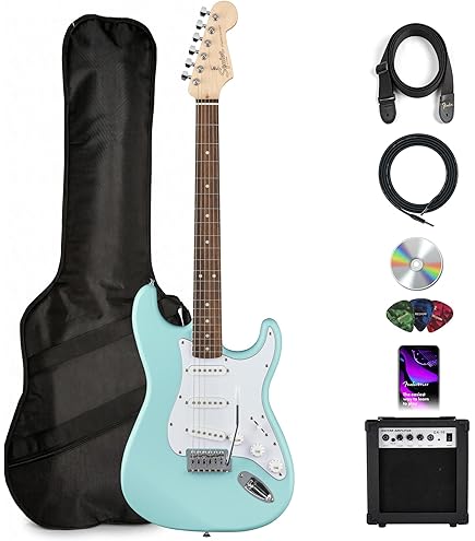 Amazon.com: Squier Affinity Series Stratocaster - Surf Green con