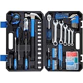 CARTMAN 180-Piece Socket Wrench Auto Repair Tool Combination Package Mixed Tool Set Hand Tool Kit with Plastic Toolbox Storag