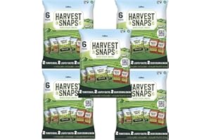 Harvest Snaps Veggie Chips (Mixed Multi Pack) | Powered by Plant Protein, Gluten Free, Non-GMO Baked Vegetable Crisps | Made in USA (30 Snack Packs)