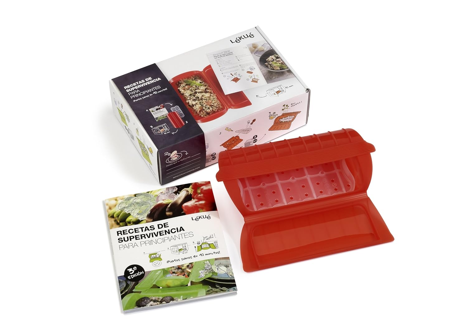 Lékué - Estuche de vapor, Con bandeja y kit principiantes en ...