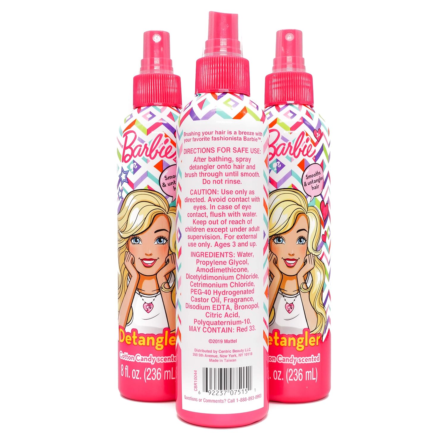 Buy Barbie Cotton Candy Scented Hair Detangler 8oz Pack Of 3