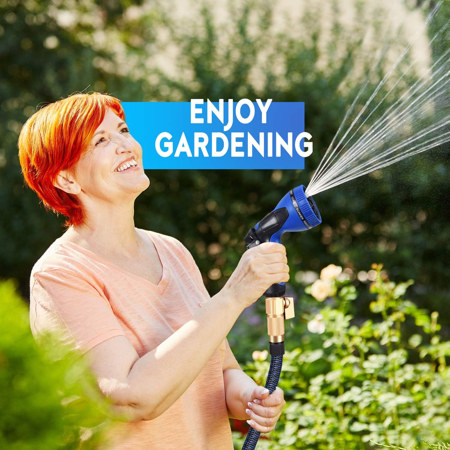 MURLONG Garden Hose 100ft Expandable Water Hose with 10 Function Spray Nozzle,Leakproof Lightweight Flexible Water Hose with Solid Brass Fittings,Extra Strength 3750D Durable Gardening Flexible Hose: Home Improvement