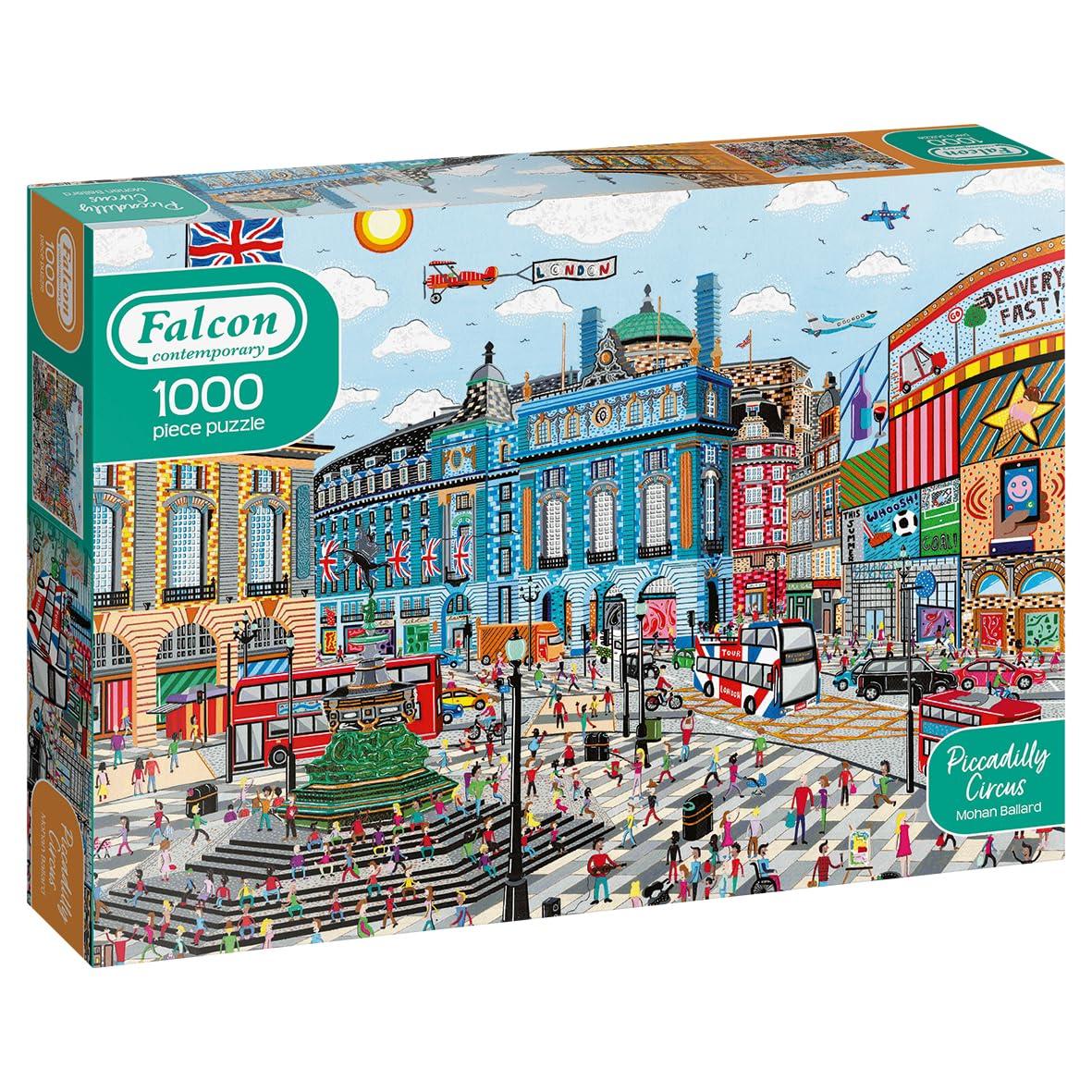 Jumbo, Falcon Contemporary - Piccadilly Circus, Jigsaw Puzzles for Adults, 1,000 piece