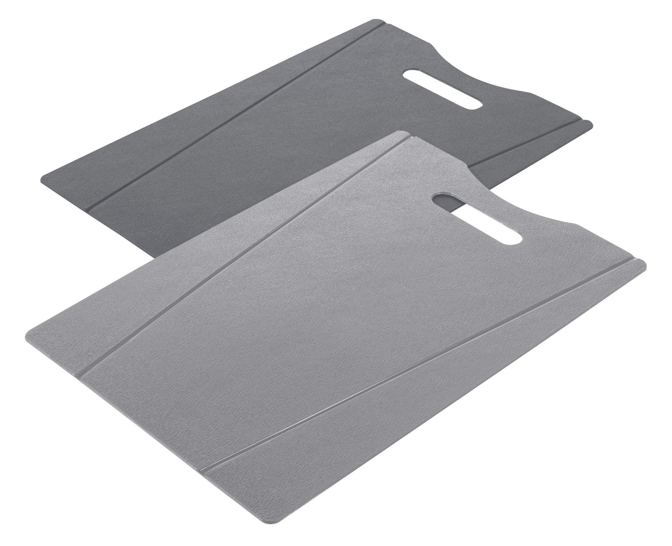 KUHN RIKON 24272 Chopping Boards Set of 2 Dark Grey, Plastic