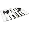 Tizo Backgammon Lucite Black and White Set
