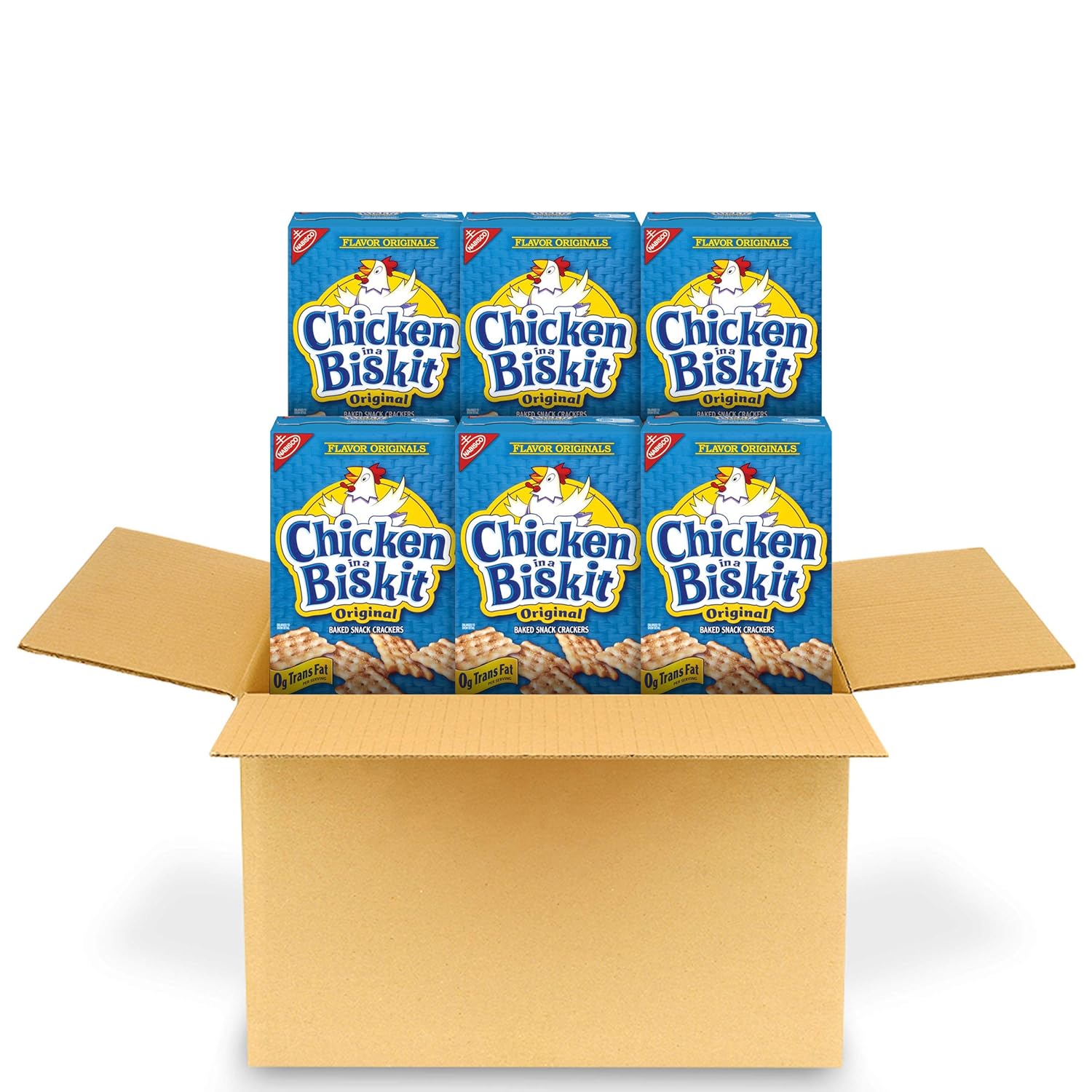 Chicken in a Biskit Original Baked Snack Crackers, 6 - 7.5 oz Boxes