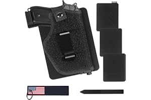 WarBull Concealed Carry Car Gun Holster with 3M Hook Pads, No Drilling Mount Pistol Holster for Men & Women, Gun Holder with Retention Strap for Backpack, Vest, Fanny, Vehicle