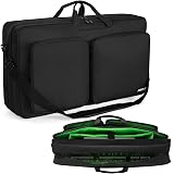 AKOZLIN Multi-layer Controller Gig Bag Padded Mixer Carry Case Fits for Pioneer RX/NI Traktor Kontrol S8/DDJ SX SX2 SX3/DDJ 800/DDJ FLX6/DDJ 1000 1000SRT/Denon MC7000