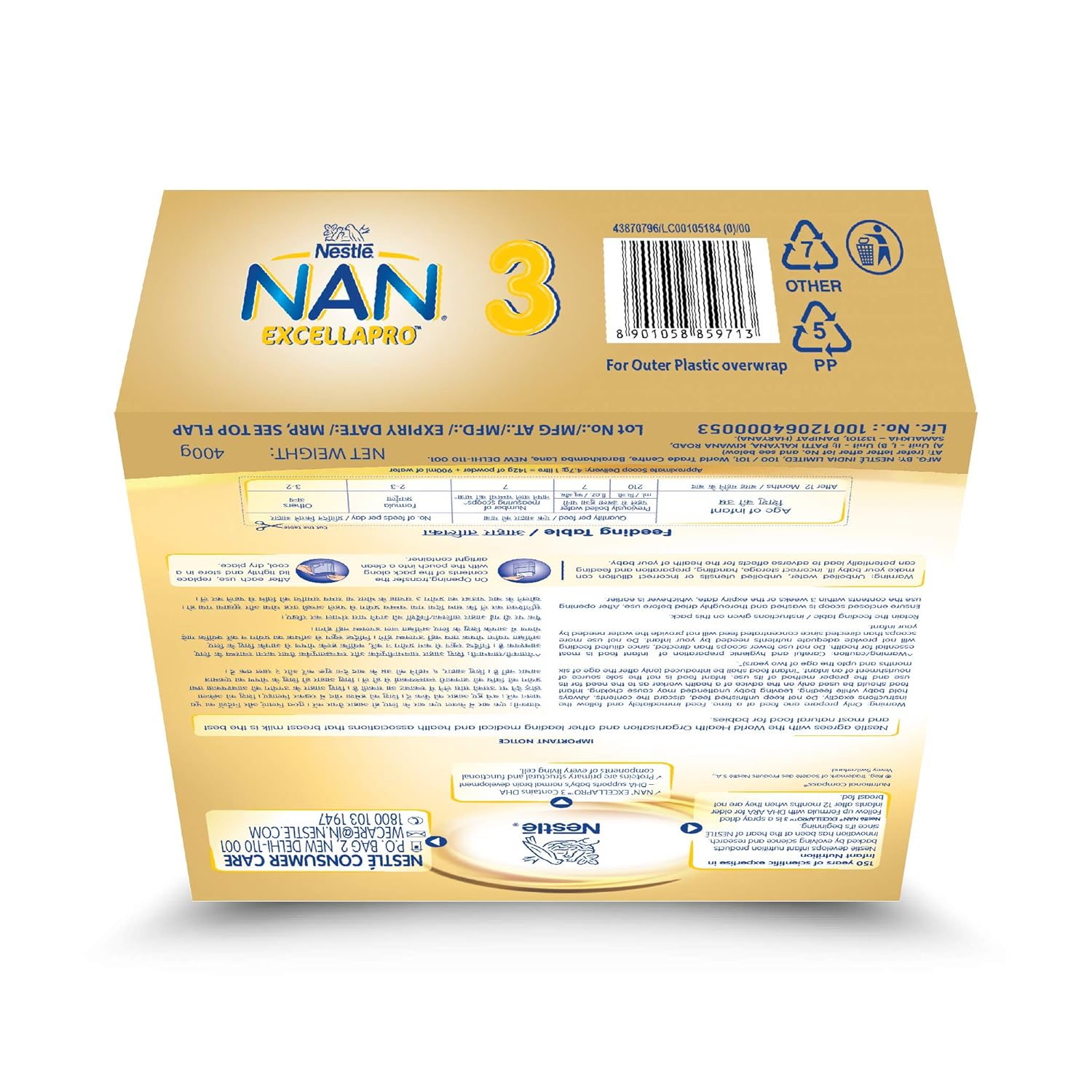nan excella pro 3 price