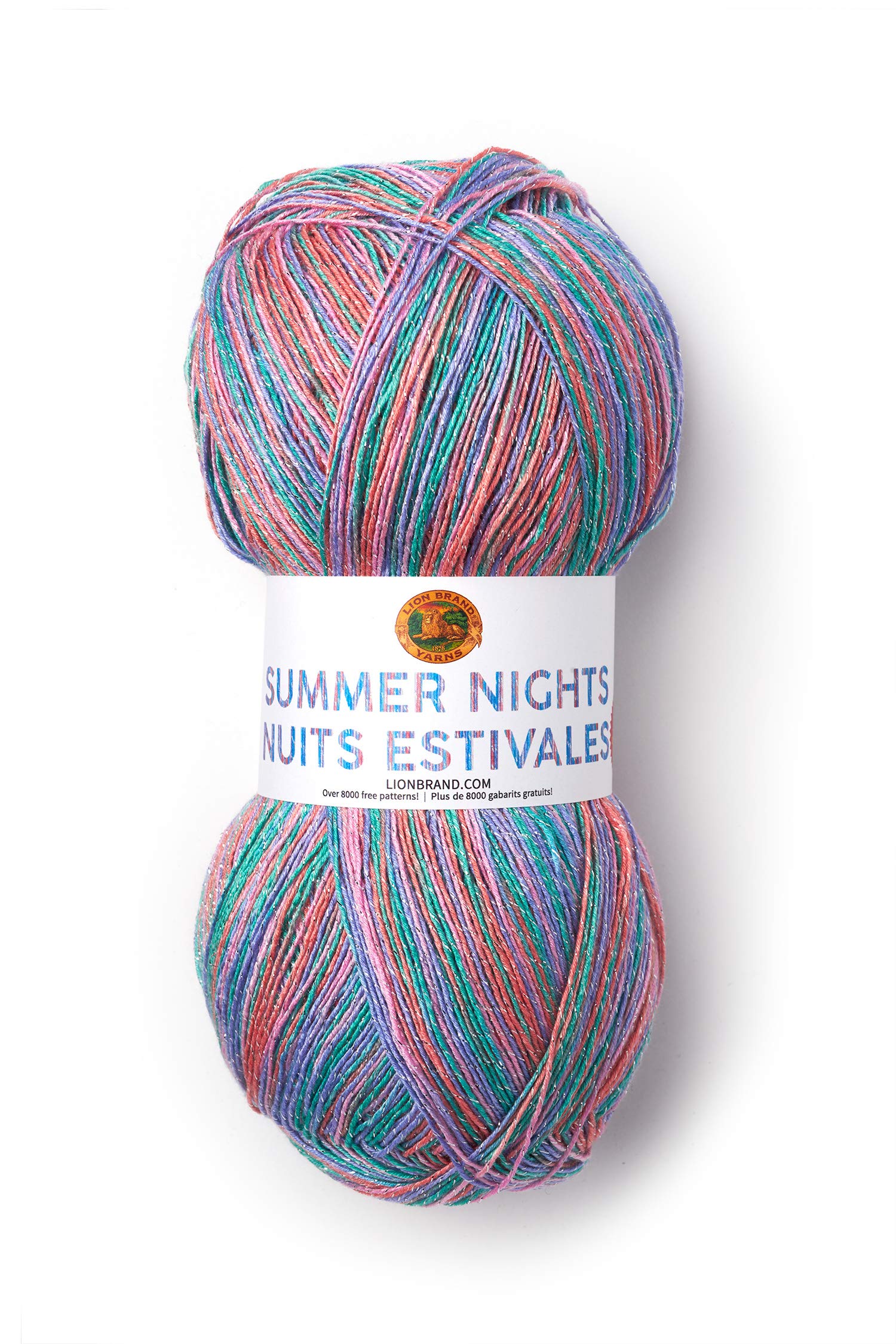 Lion Brand YarnSummer Nights Bonus Bundle Yarn, Tropical Punch (1 skein/ball)