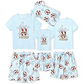 PATPAT Family Matching Short Sleeve Pajama Sets - Perfect for Family Photos & Holiday Celebrations