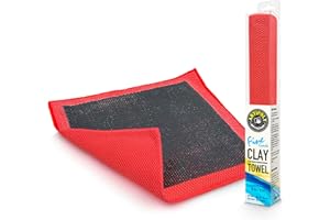 ARTIPOLY Clay Decontamination Towel - Professional Detail Products - Proven Cleaning & Release of Paint Contaminants; Increase Wax & Sealant Bond; Enhance Paint Gloss & Color; Fine Grade (12x12inches)