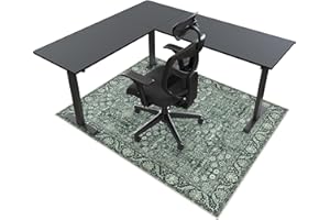 Anidaroel 63"x51" Large Office Chair Mat for Hardwood Floor, Anti-Slip Rolling Chair Mat for Hardwood, Desk Chair Mat for Hard Floors, Low Pile Carpet Floor Protector Rug