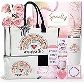 IANFEPH Nurse Gifts for Women, Nurses Week Appreciation Gift Set, Graduation Thank You Gift Basket for RN Female Practitioner School Nurse Day Valentines Present with Canvas Tote Bag Tumbler Sock