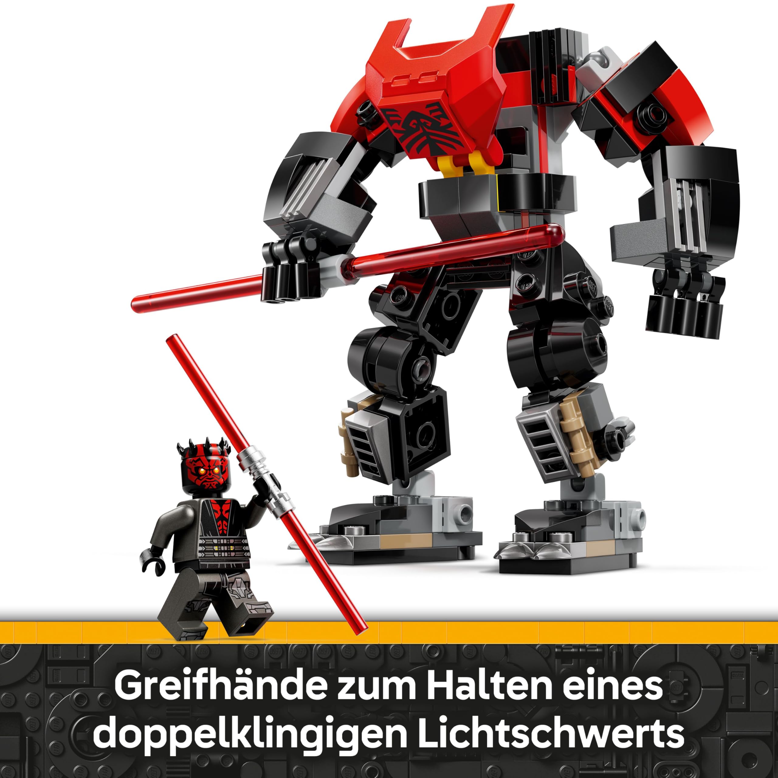 LEGO Star Wars 75411 Darth Maul Mech Bauspielzeug - Spiel- und Ausstellungsfigur mit doppelklingigem roten Lichtschwert und Mini-Figur - Geschenk für Jungen ab 6 Jahren und Fans von The Clone Wars 3