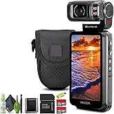 Minolta MN5KGP1 5K Ultra HD / 20 MP Handheld Pocket Camcorder w/Motorized Tilting Lens Head Bundle with Accessories