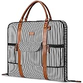 S-ZONE Carry on Garment Bag for Business Travel Canvas Leather Men Suit Cover