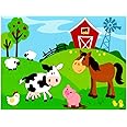 Whimsical Practicality Farm Animals Edible Icing Image (1/4 Sheet) - 1 Count, Multicolored, Birthday Occasion