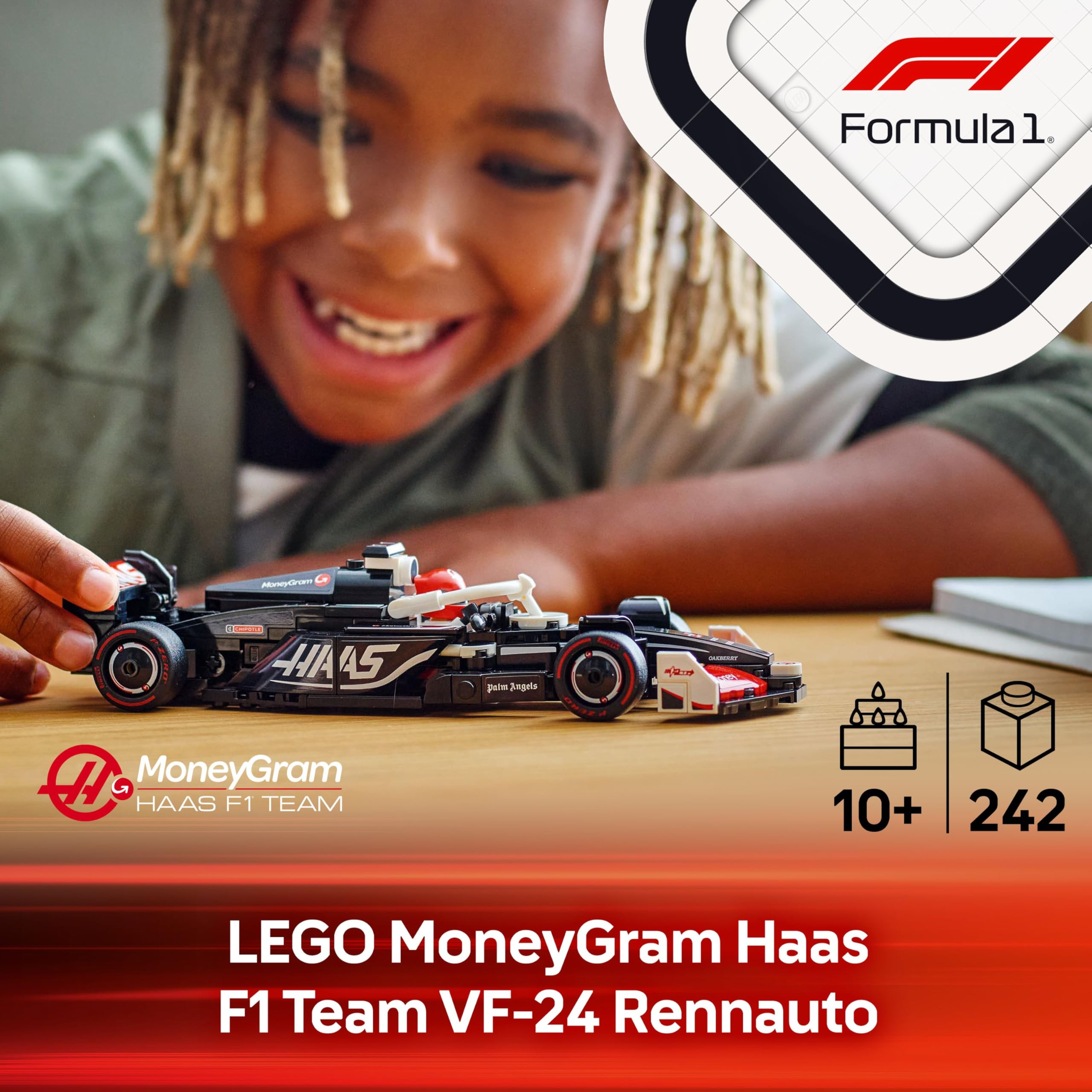 LEGO Speed Champions MoneyGram Haas F1 Team VF-24 Rennauto - Spielzeug mit Formel 1 Minifigur zum Sammeln - Modell und Geschenk für Jungen & Mädchen ab 10 Jahren und Erwachsene Motorsport Fans 77250 3
