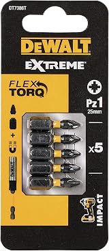 DeWalt DT7386TQZ 25mm PZ1 IR Torsion Bits Set of 5 view 3