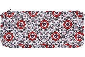 FUNHOME Outdoor Bench Cushion Cover 42 x18 x 3 inch,Water Resistant with Zipper&Ties,Fade-Resistant Slipcover,Patio Porch Swing Cushion Cover Replacement Only,No Insert(Red Medal)