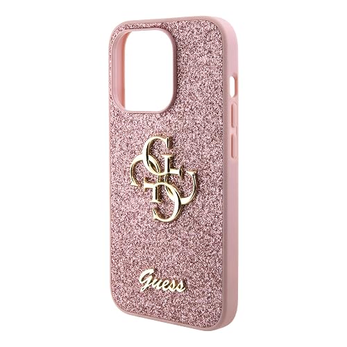 Guess IPhone 16 Hülle – 4G Ring Classic Logo, Rosa, Hardcase Mit Magnetring