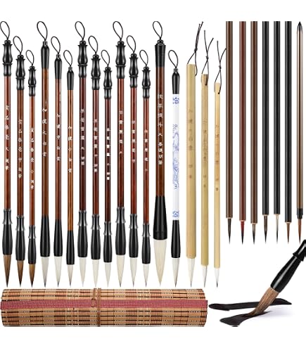 TOYANDONA 9 Pcs Chinese Water Brush Pens - Calligraphy & Painting
