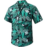 Hawaiian Shirt for Men Casual Summer Short Sleeve Beach Vacation Aloha Hawaii Button Down Shirt Holiday