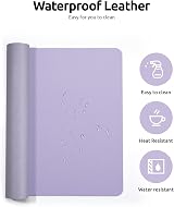 YSAGi Leather Desk Mat Large 60x35 cm Non-Slip Waterproof Purple Desk Pad view 4