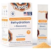 PupSip Dog Hydration Support &ndash; Helps During Stomach Upset, Vomiting &amp; Diarrhea &ndash; Restores Appetite &amp; Boost Energy with Electrolytes and Turkey Tail Mushroom, 14 Sticks