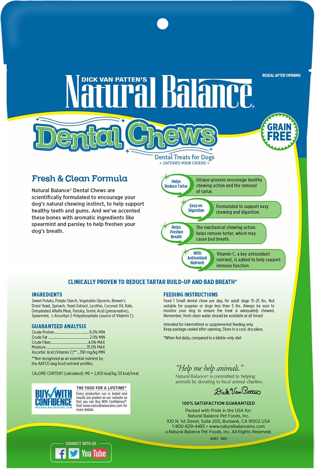 natural balance dental chews mini