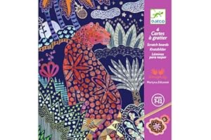 DJECO Lush Nature Scratch Cards, Multicolor