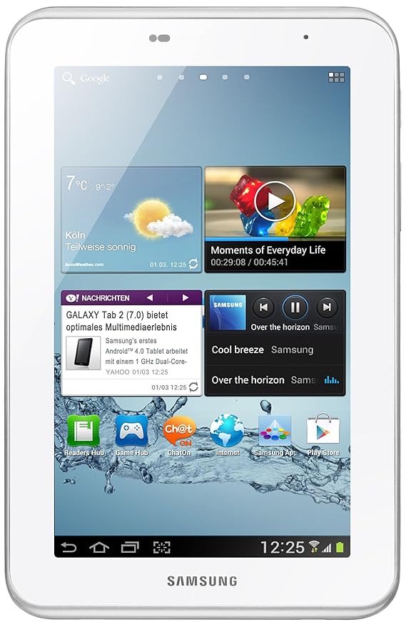 Samsung Galaxy Tab 2 P3110 WIFI only Tablet (17,8 cm (7 Zoll) Display, 1GHz Prozessor, 1GB RAM, 16 GB Speicher, 3,2 Megapixel