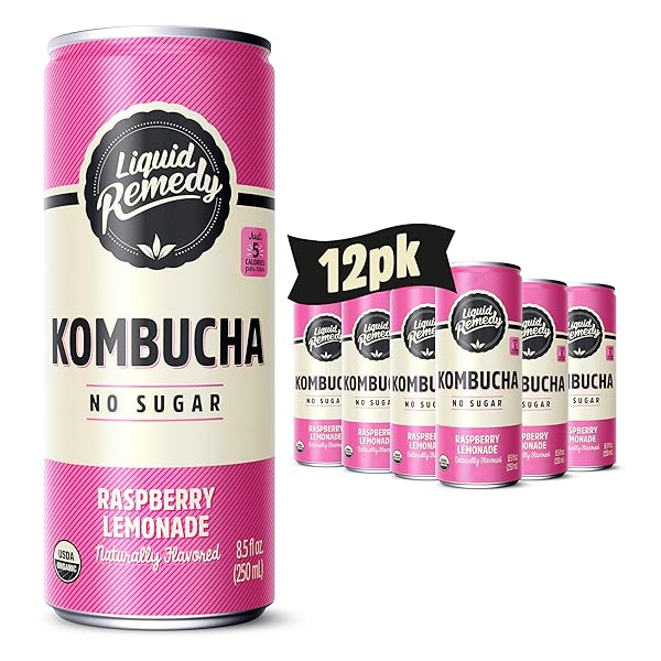 LIQUID REMEDY KOMBUCHA SUGAR FREE ORGANIC DRINK, LOW...
