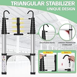 DEZEX Telescoping Ladders 8.5 FT Aluminum Ladder