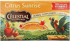 Celestial Seasonings Citrus Sunrise Herbal Supplement Tea, 20 Count