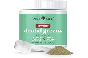 Dental Powder for Dogs - Dog Breath Freshener Dental Powder for Teeth Cleaning Plaque Off, Dental Care for Dogs