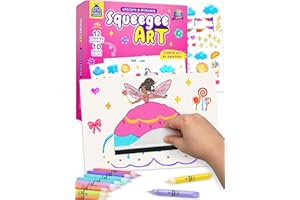 Unicorn & Princess Squeegee Art Kit, Mess Free Activity Art Supplies for Kids, Painting Kit for Kid 6-8, Arts and Crafts for 