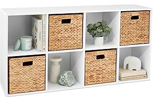 Best Choice Products 8-Cube Storage Organizer, 11in Shelf Opening, Bookcase, Display Shelf, Customizable w/ 3 Removable Back Panels – White