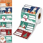 500 PCS Christmas Gift Tags, Gift Tags for Christmas Presents, Self-Adhesive Name Stickers Labels for Christmas Wrapping Paper, Envelope, Cards, Present, Birthday, Holiday Decor (2.95 x 1.6 Inch)