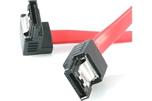 StarTech.com 12in Latching SATA to Right Angle SATA Serial ATA Cable - SATA cable - Serial ATA 150/300 - SATA (F) to SATA (F)