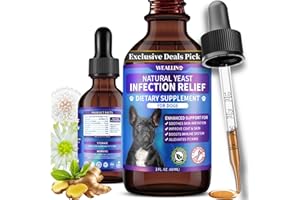 WEALLIN Natural Yeast Infection Treatment for Dogs | Probiotic-Powered Drops with 8-Herbal Blend | Supports Skin, Ears, Allergy Relief | Dog Yeast Infection Treatment Oral Supplement | Bacon-Flavored
