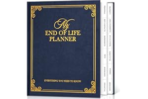 Lanpn End of Life Planner Death Organizer with Tabs, Final Wishes & Financial Estate Planning Journal, When I Die Journal for