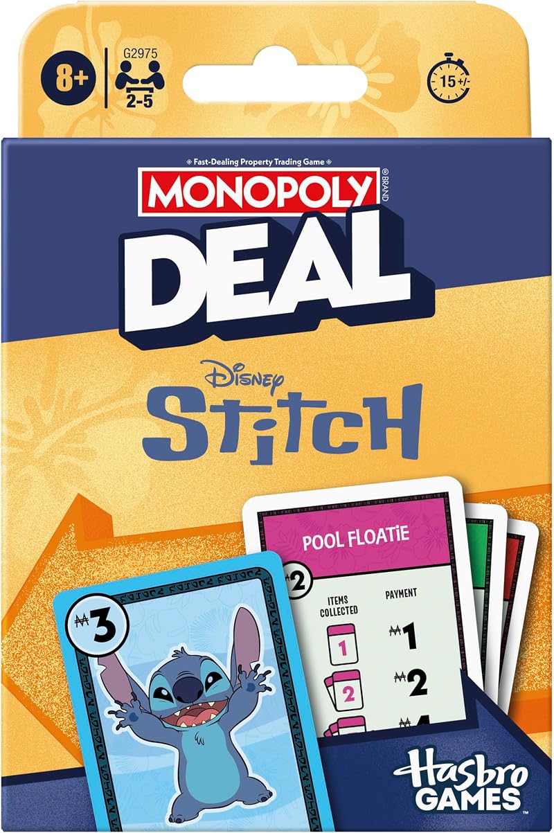 Monopoly Deal Disney Stitch Edition Card Game English Version Brand Monopoly